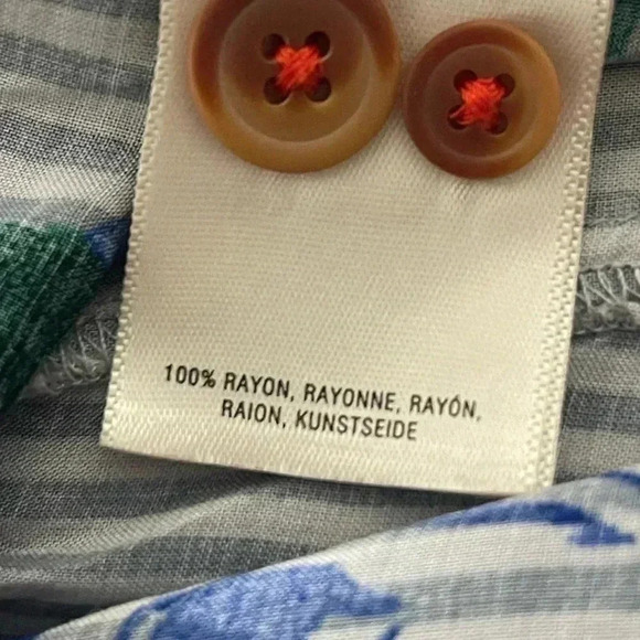 Anthropologie Maeve women’s top size 2 blouse Lilorne Floral sleek  button down - Picture 7 of 9